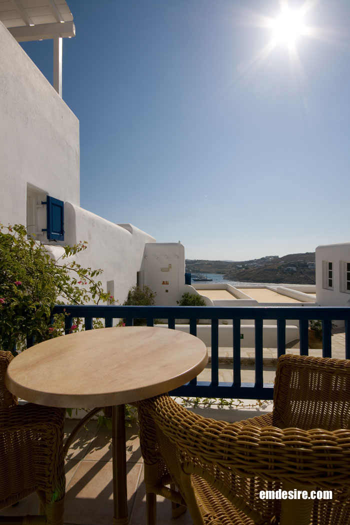 ギリシャ風景写真＠ミコノス島　サンタ・マリーナ　部屋からの風景