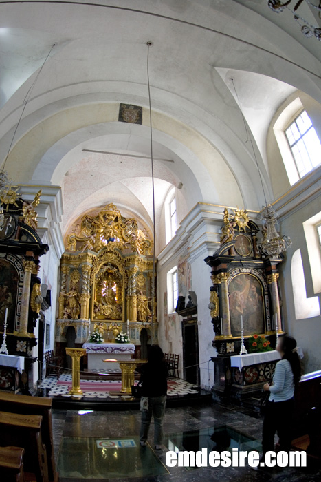 クロアチア・スロベニア風景写真＠聖母被昇天教会の内部【魚眼】